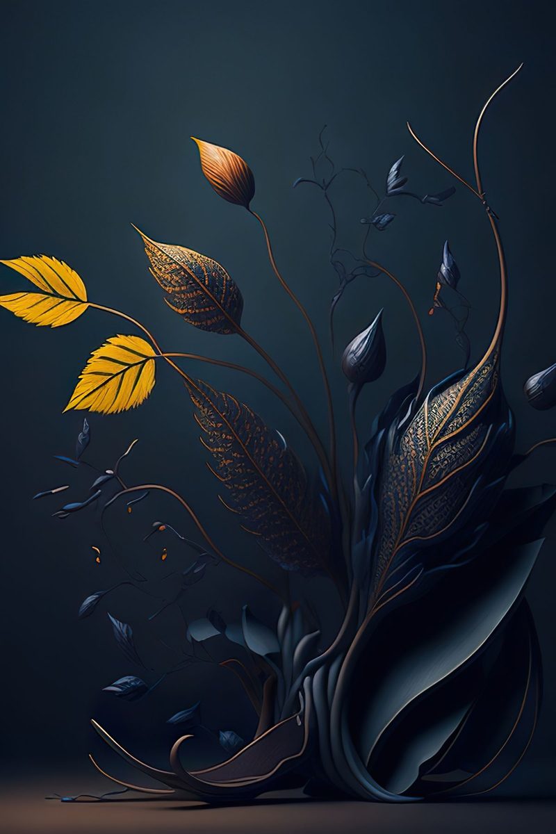 Night Leaves in a room