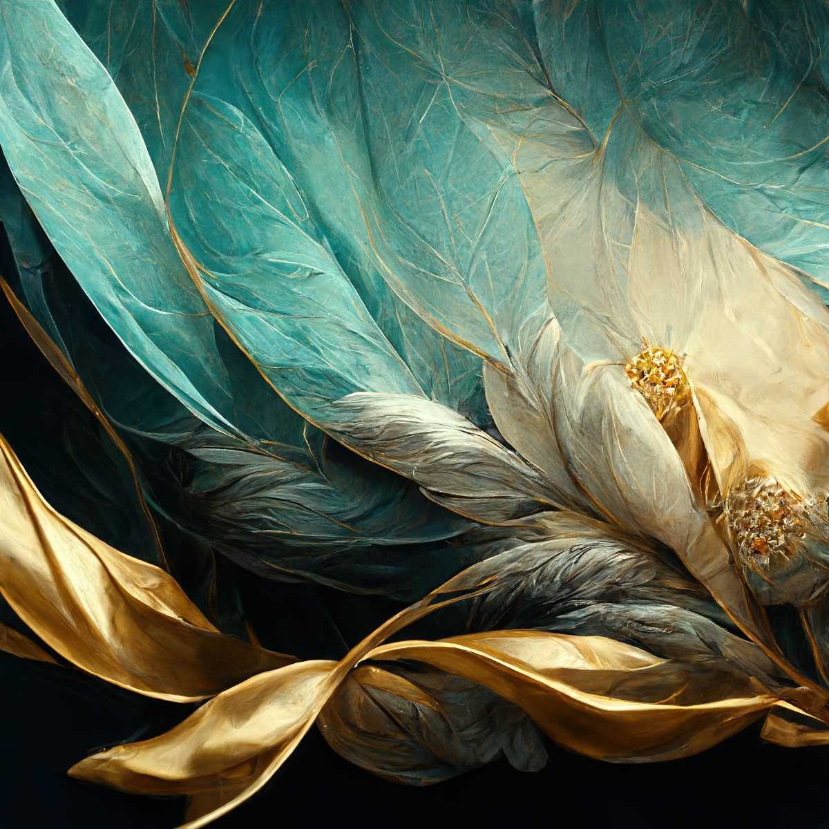 Gilded Feathers in a room