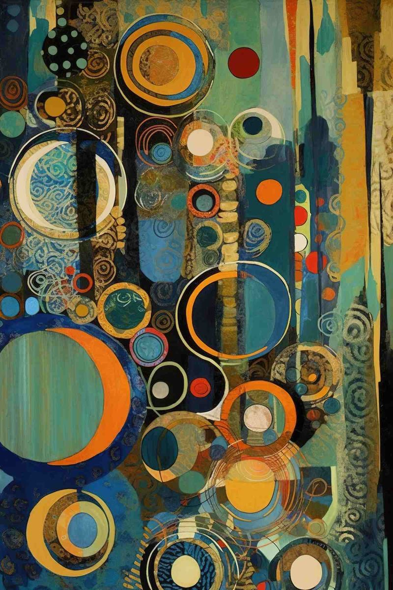 Mosaic Circles in a room