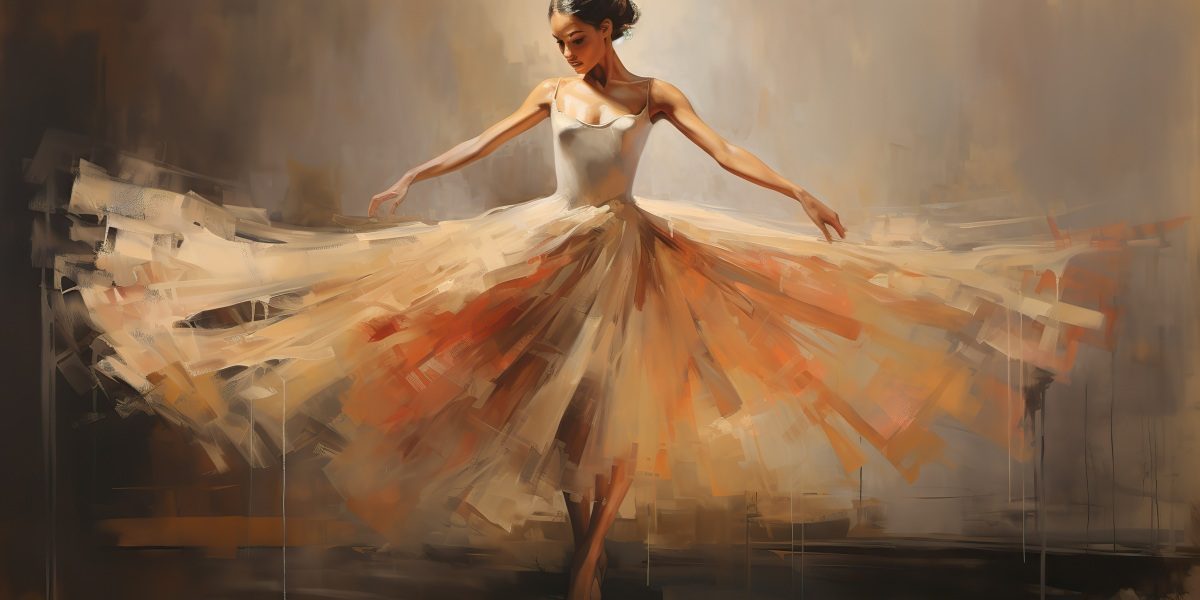 Dancer in Peach in a room